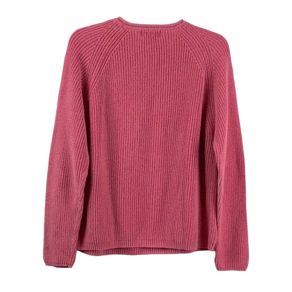 Vintage 90s WOOLRICH pink ribbed crewneck sweater - Picture 3 of 10